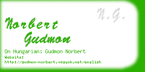 norbert gudmon business card
